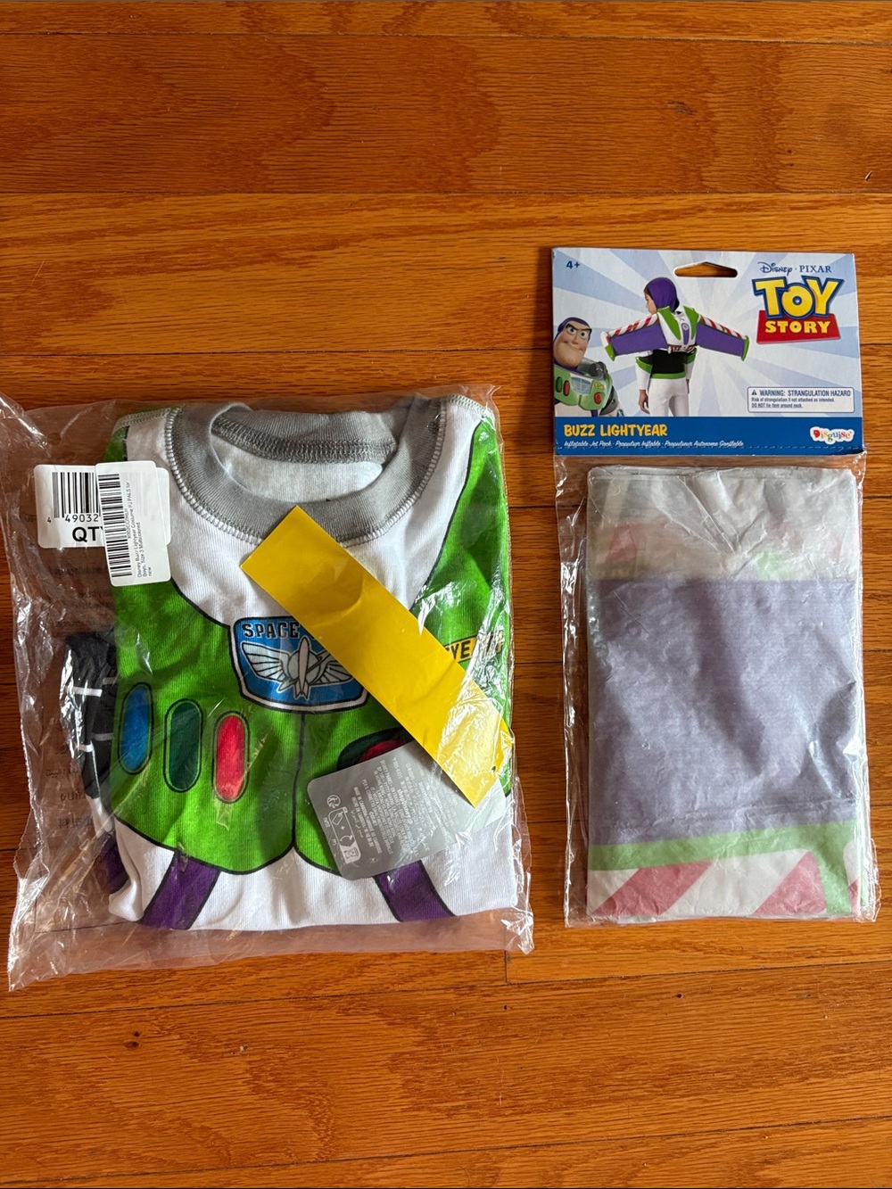 Disney Buzz Lightyear Kids Pajama Set - Green, White & Purple -size 3T